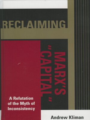 cover image of Reclaiming Marx's 'Capital'
